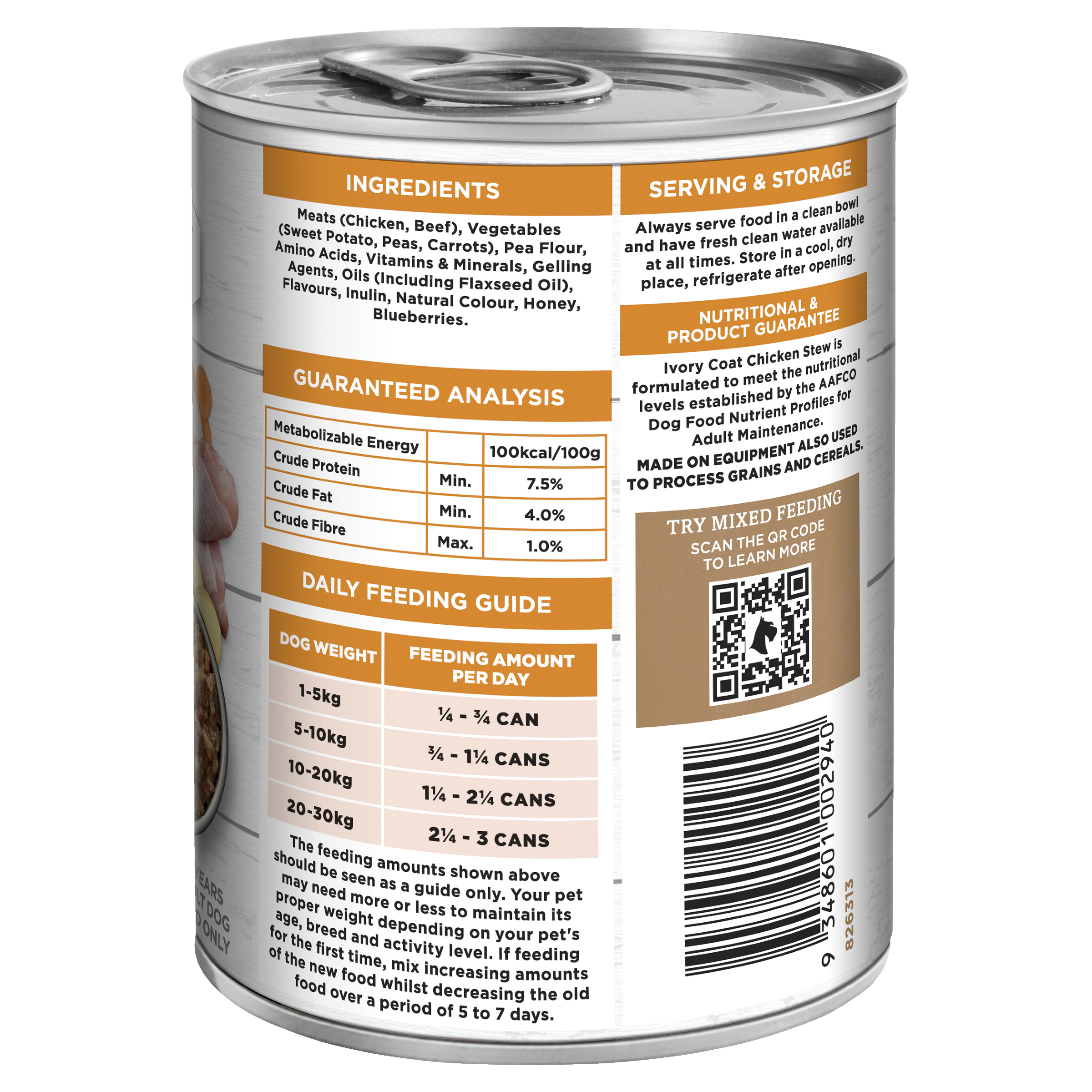 Ivory coat online canned dog food