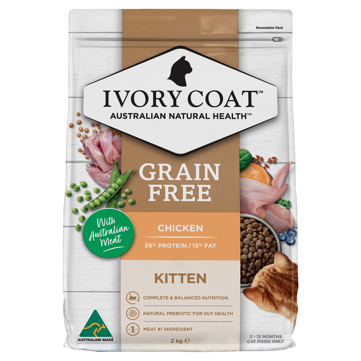 Ivory Coat Grain Free Kitten Chicken Dry Food