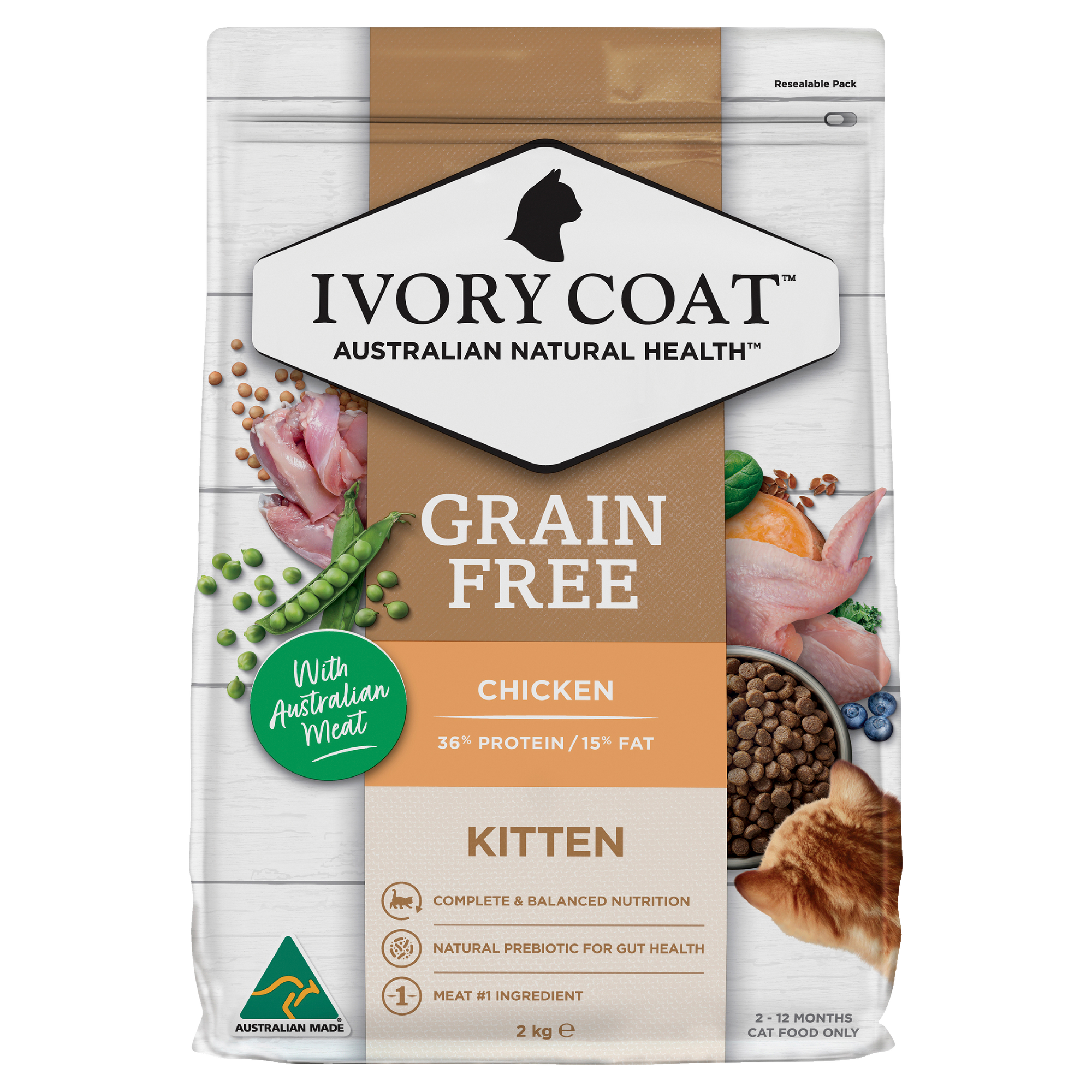Ivory Coat Grain Free Kitten Chicken Dry Cat Food