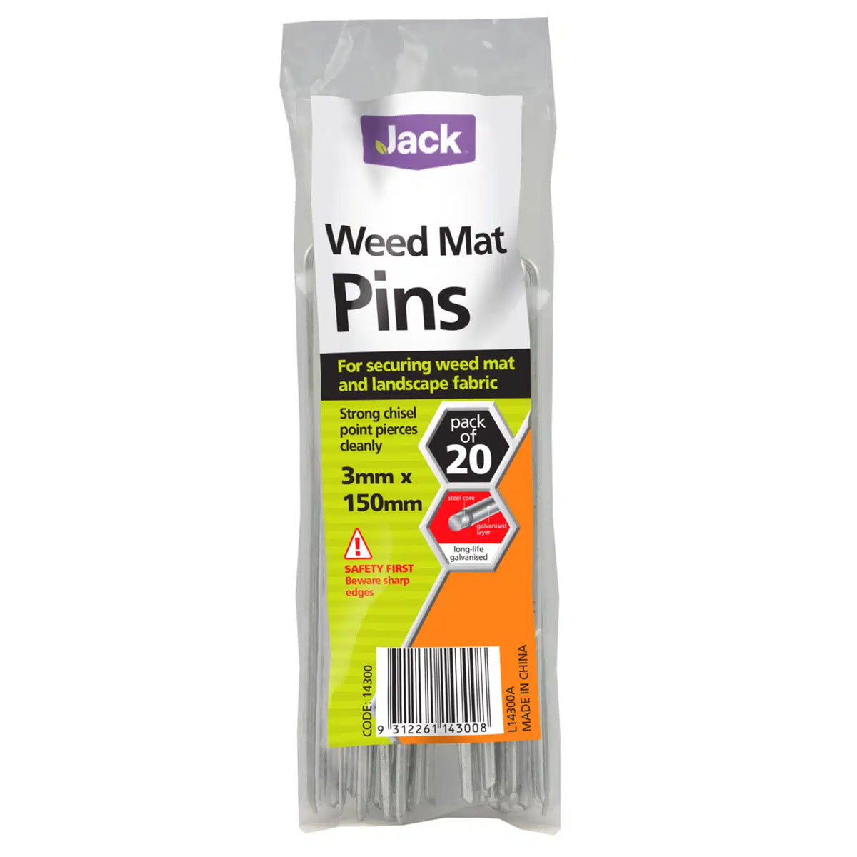 Jack Weed Mat Pins 3mm x 150mm