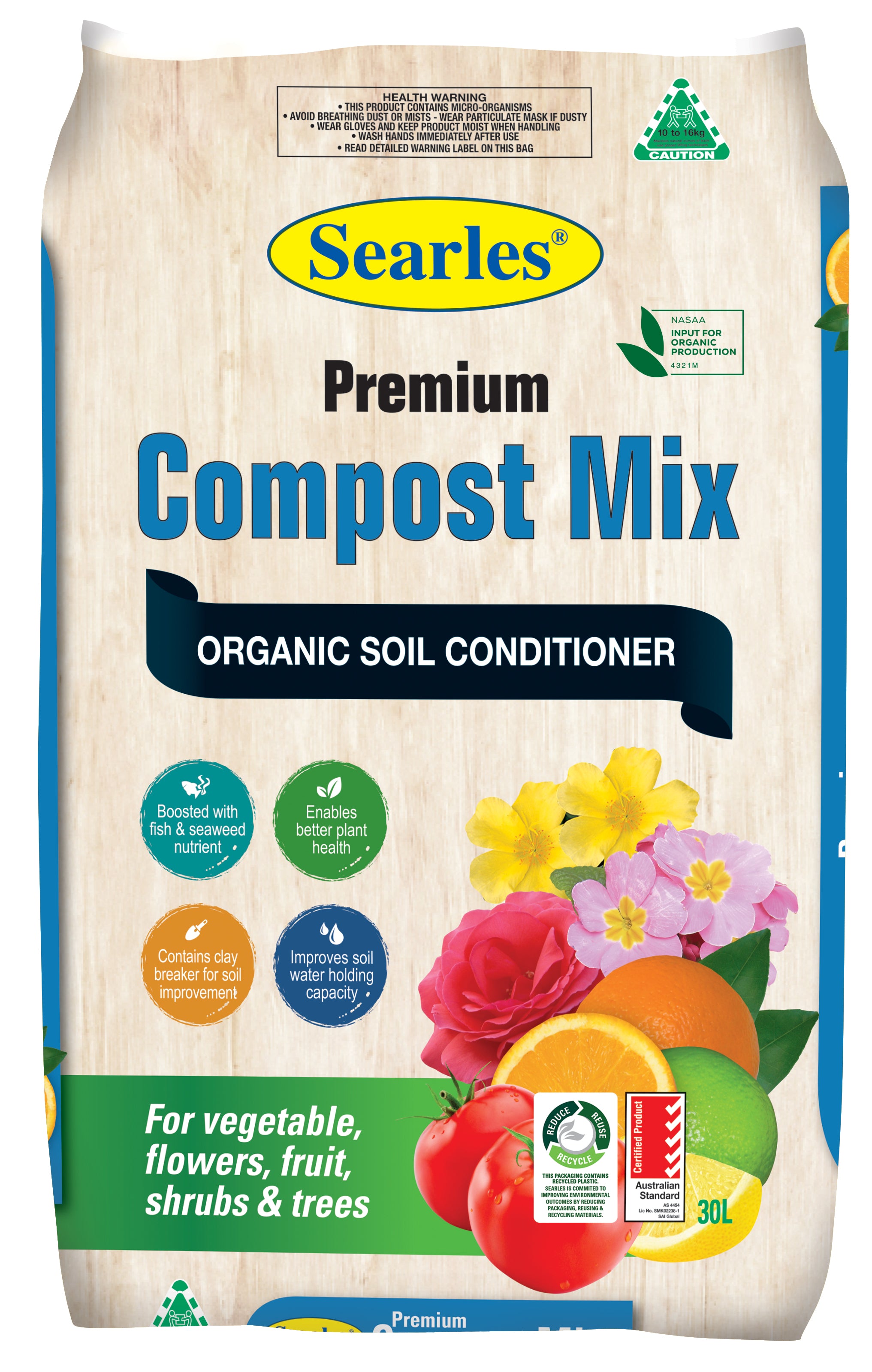 Searles Organic Compost Mix - Brookies Rural Traders