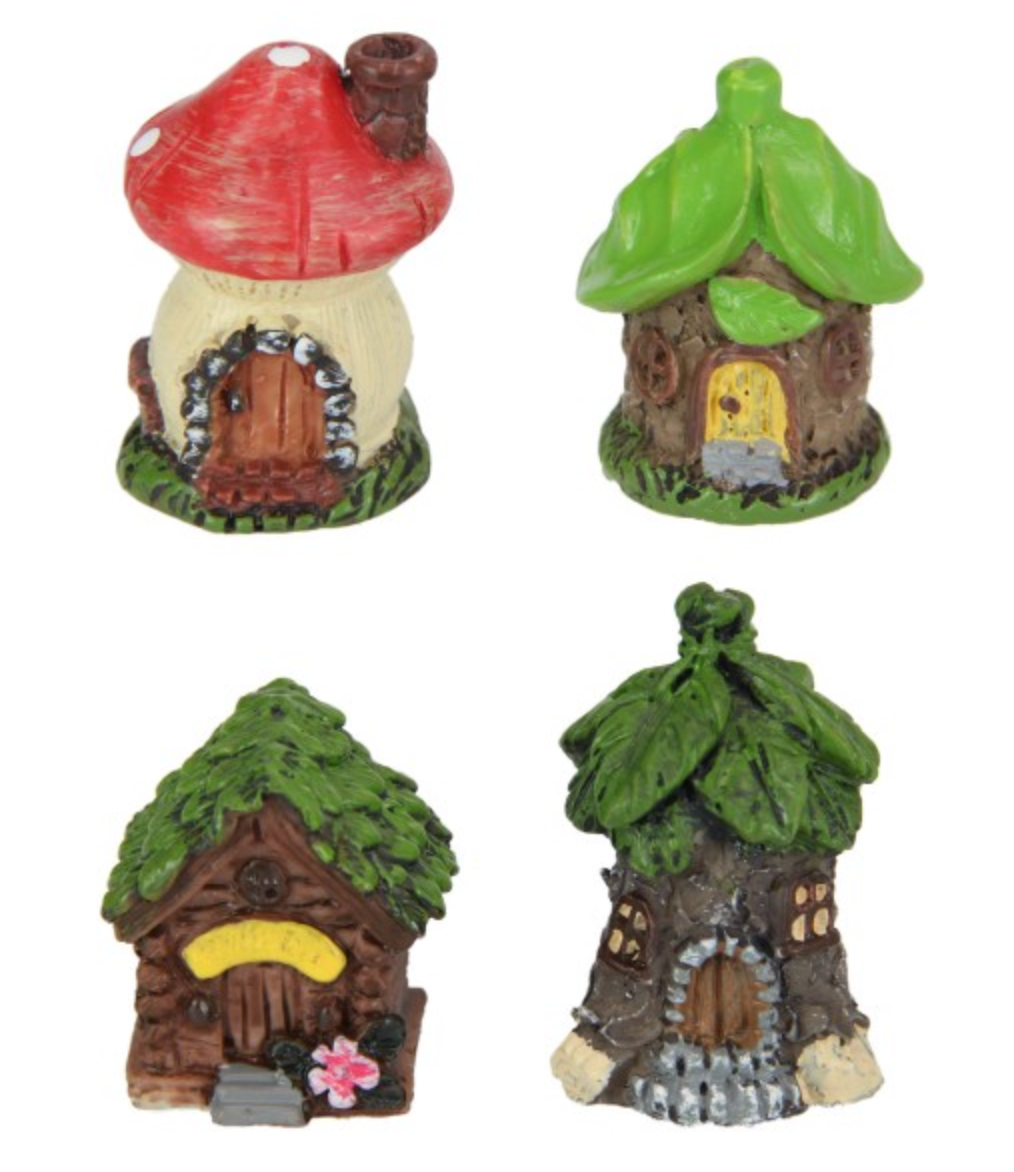 Mini Fairy Garden House 4 Ass