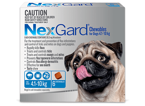 Nexgard Chewables for Dogs 4.1-10kg Blue