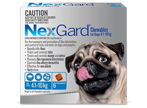 Nexgard Chewables for Dogs 4.1-10kg Blue