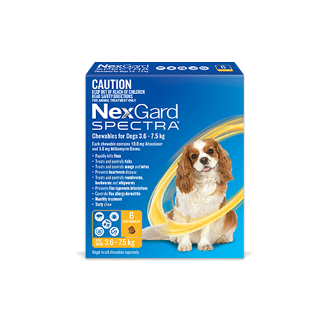 Nexgard Spectra Chewables for Dogs 3.6-7.5kg