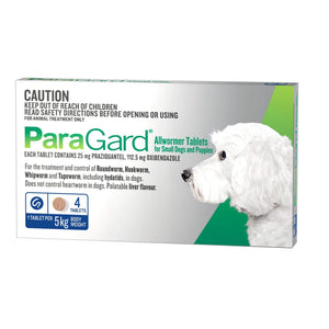 Paragard Allwormer for Dogs 0-5kg 4pk