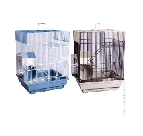 Pet One Mouse Cage 2 Level with Wheel and House