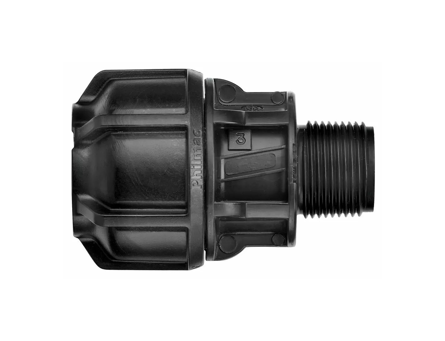 Philmac 3G Metric End Connector Poly x MI BSP