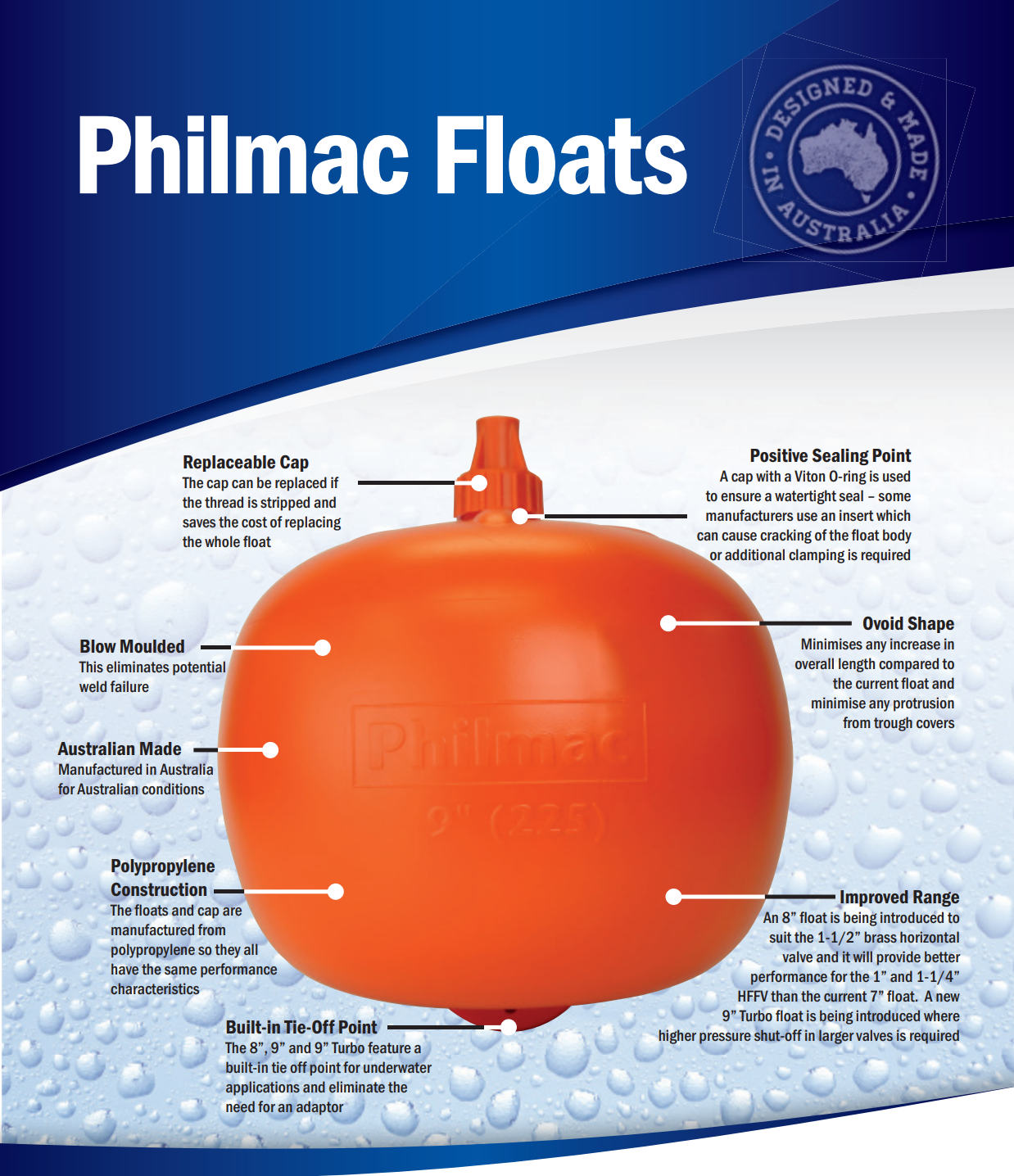 Philmac Plastic Float Cold Water Oval