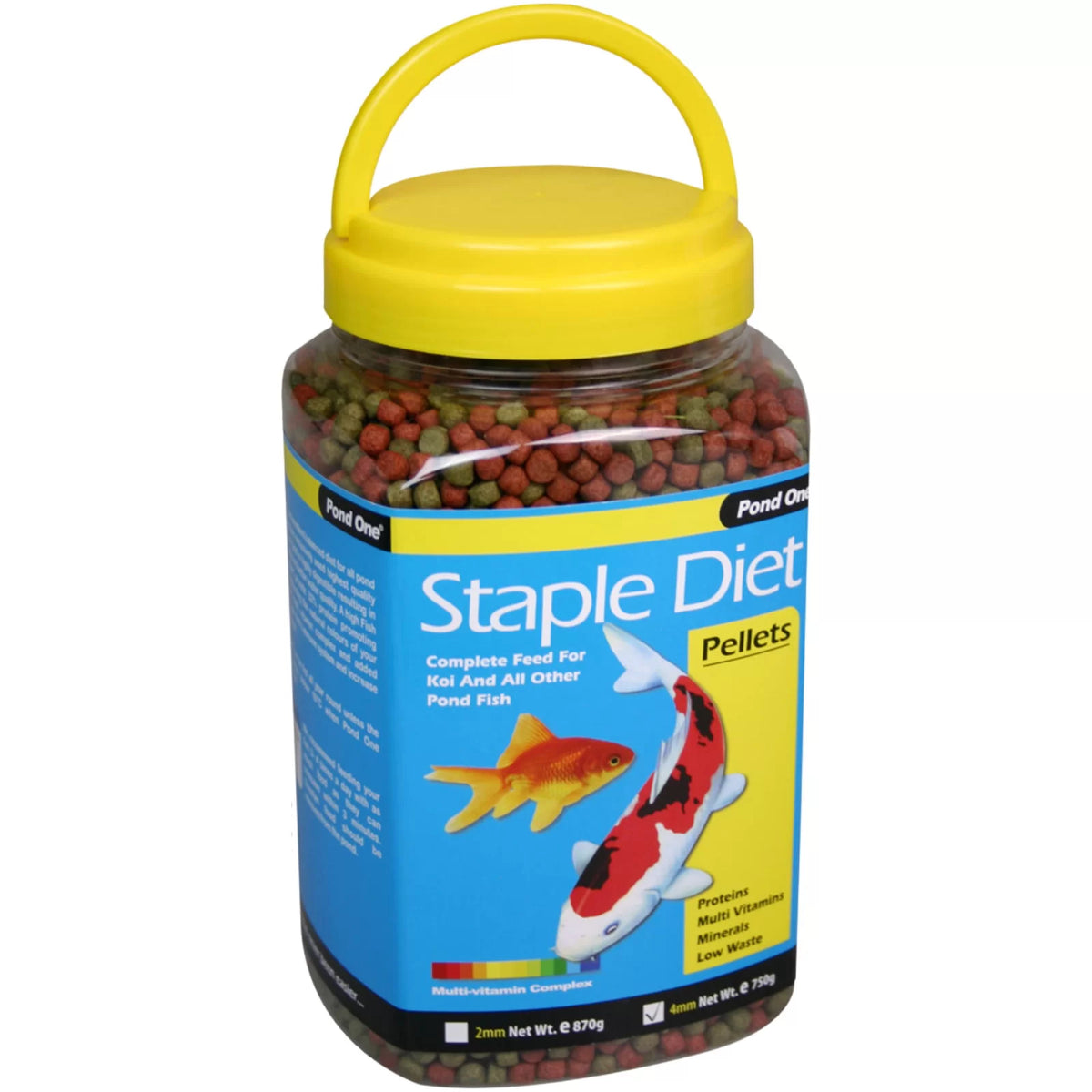 Pond One Staple Diet Pellet Food 4mm 750g