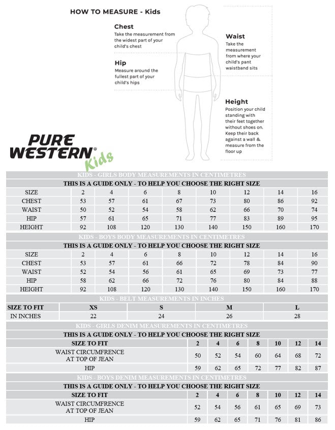 Pure Western Kids Charterville Belt