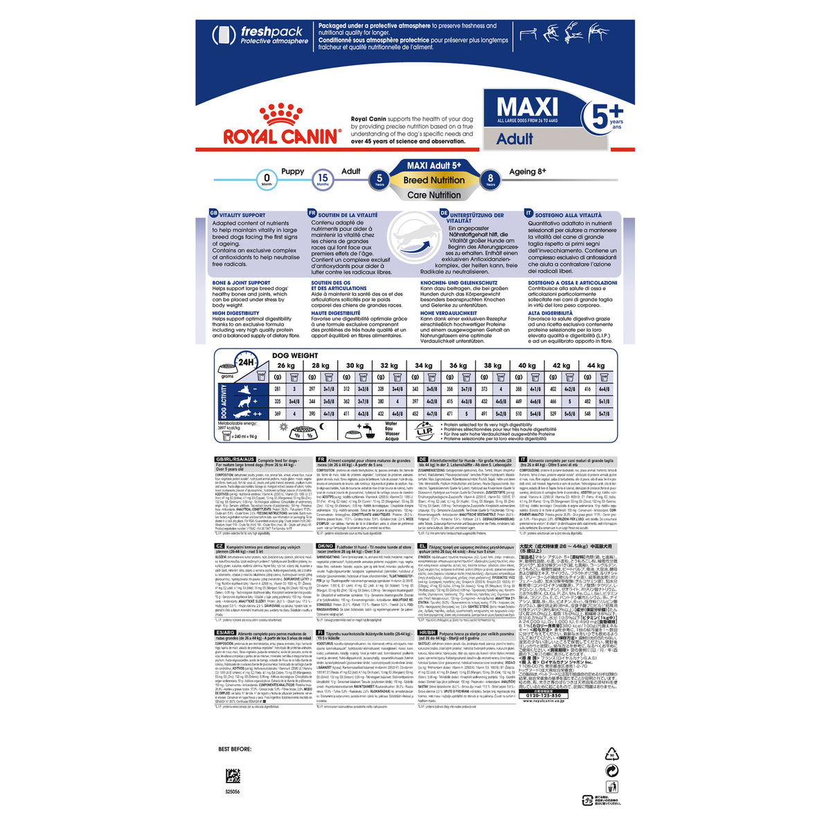 Royal Canin Maxi Adult 5 Plus Dry Dog Food