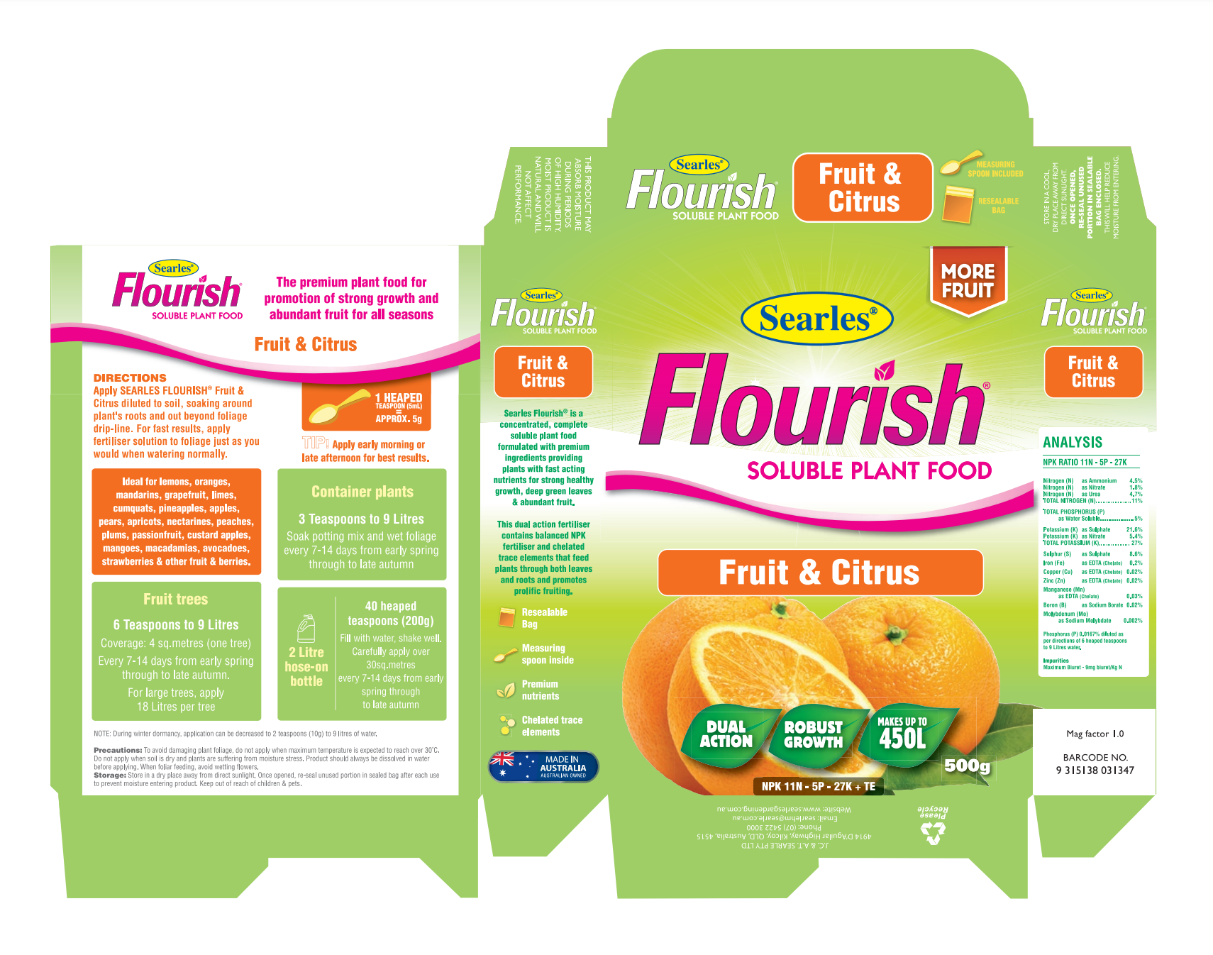 Searles Flourish Soluble Plant Food - Fruit & Citrus