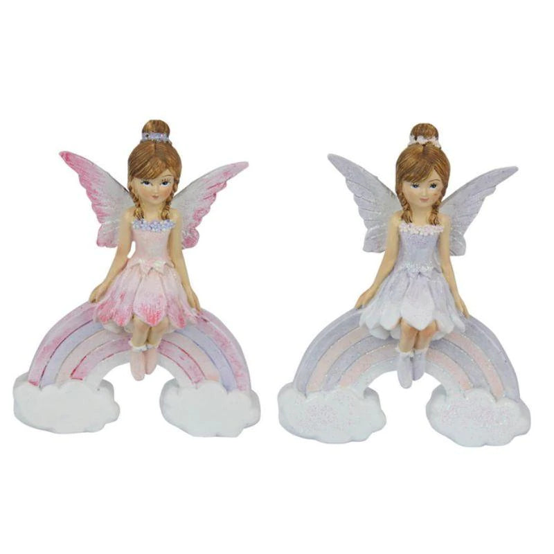 Sitting Fairy on Rainbow - 11.5cm