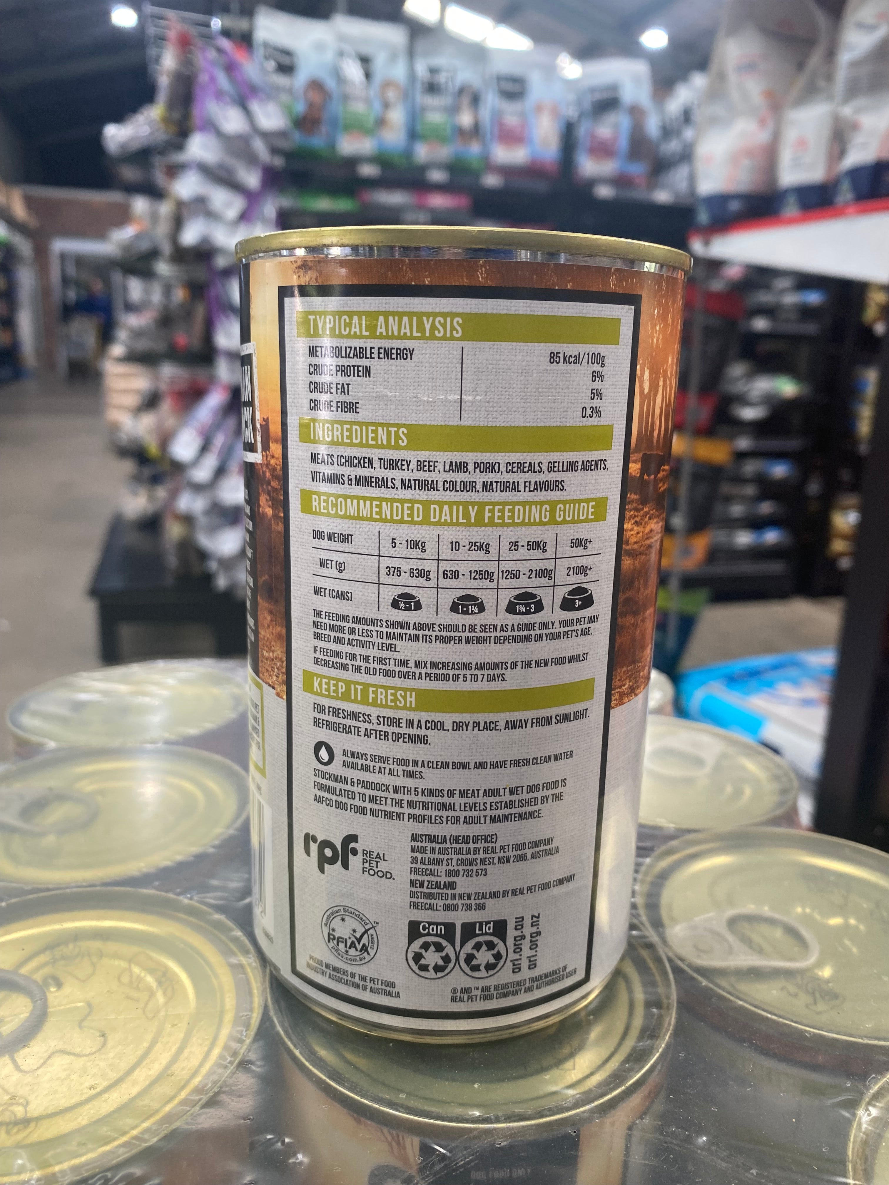 Stockman and paddock dog food top