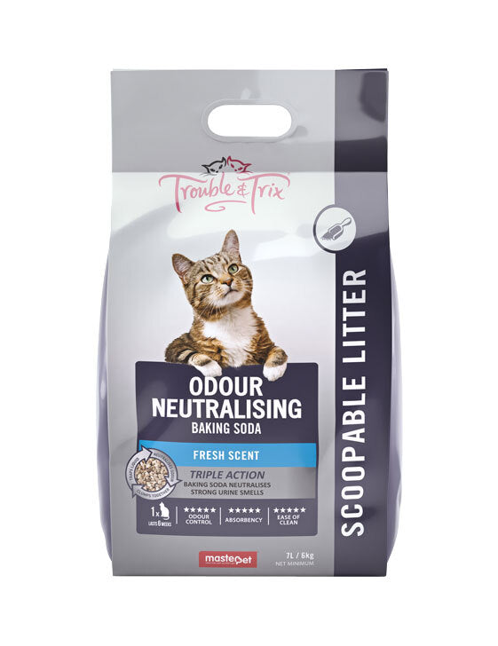 Trouble and Trix Fresh Scent Clumping Cat Litter with Baking Soda