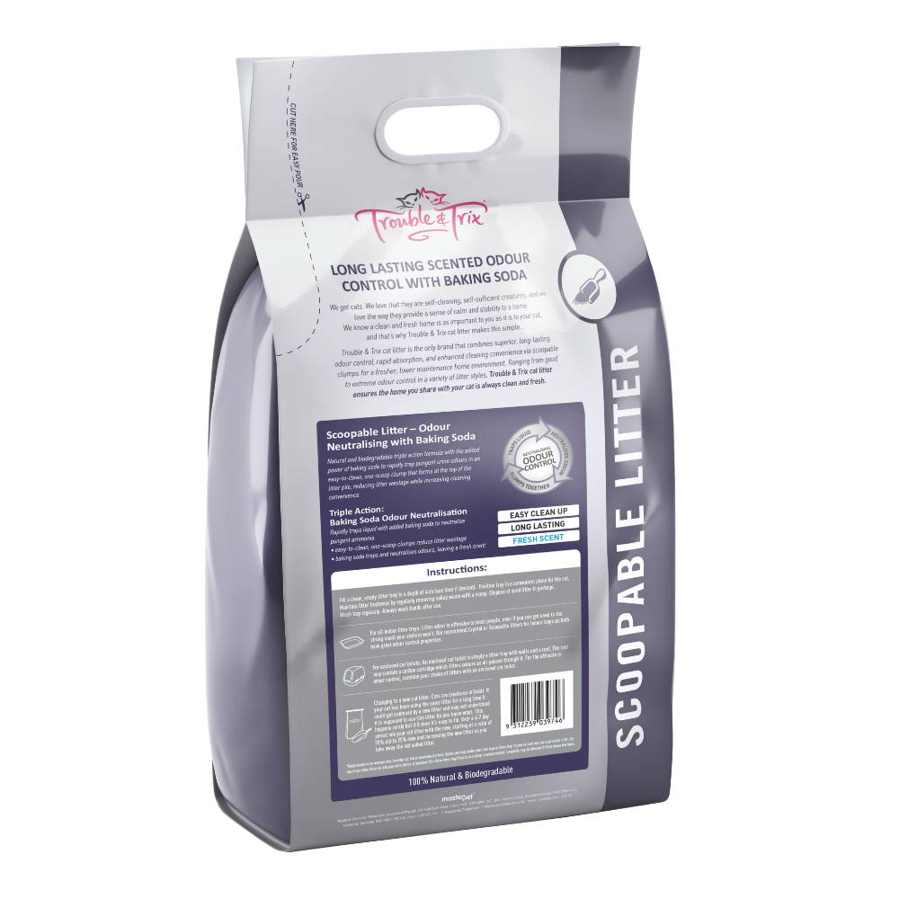 Trouble and Trix Fresh Scent Clumping Cat Litter with Baking Soda