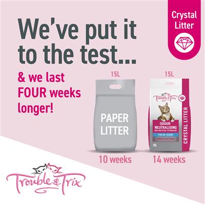 Trouble and Trix Fresh Scent Crystal Cat Litter