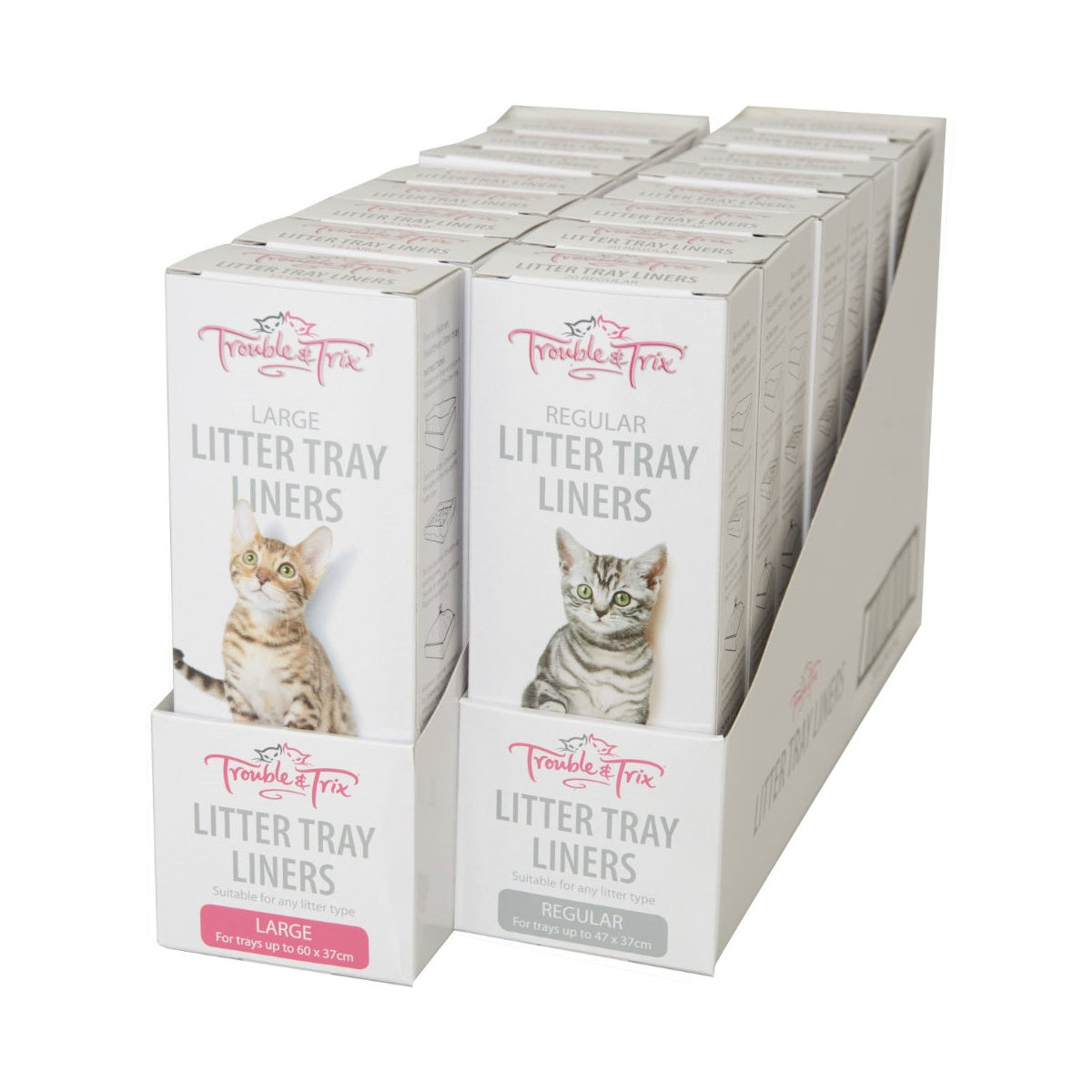 Trouble and Trix Litter Tray Liners