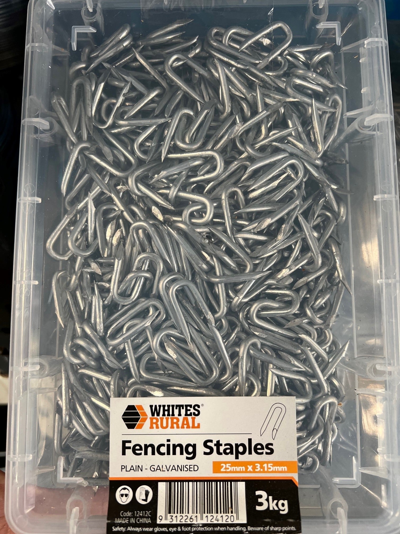 Whites Rural Fencing Staples - Galvanised 25x3.15mm