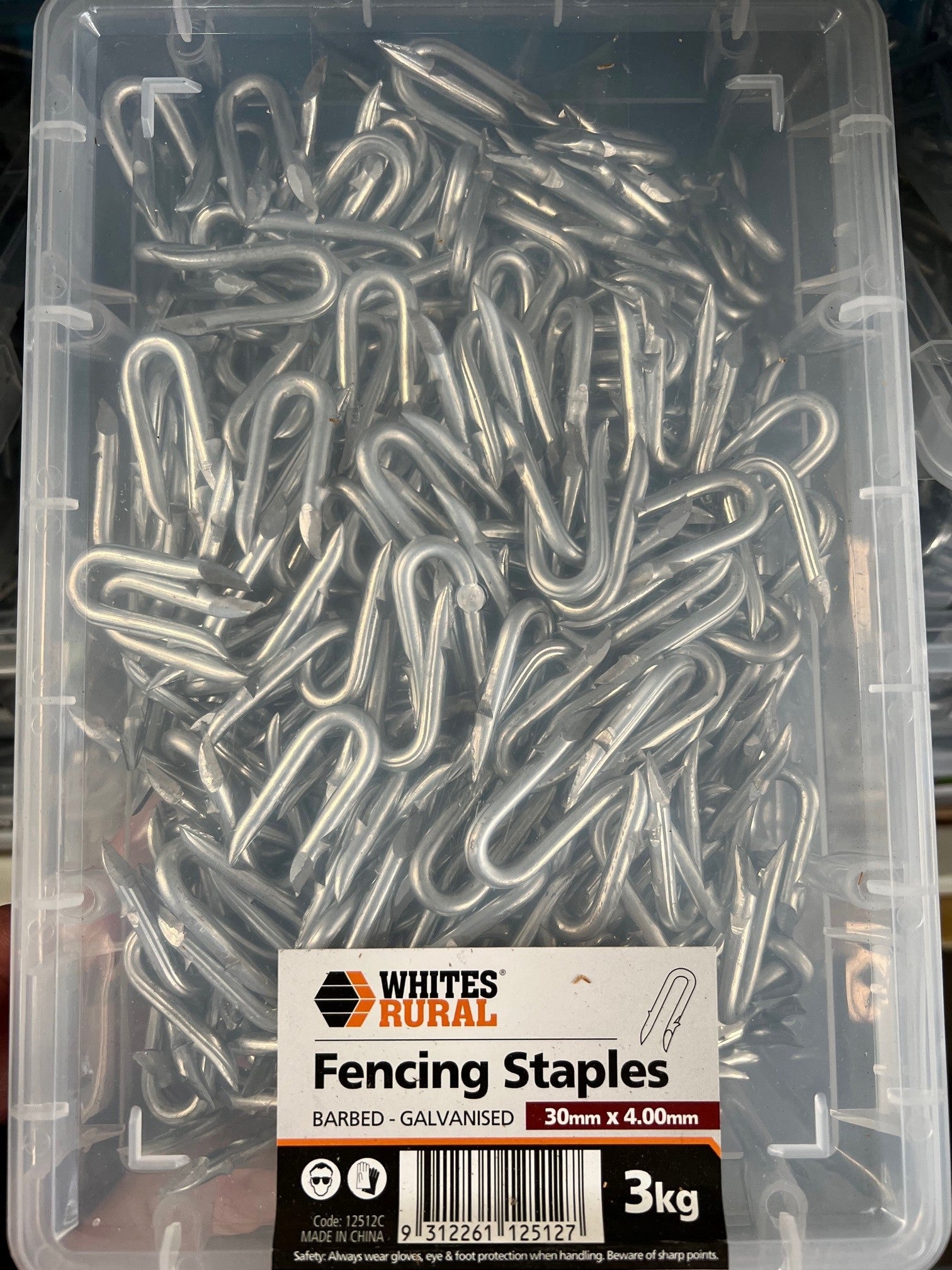 Whites Rural Fencing Staples - Barbed 30x4.00mm