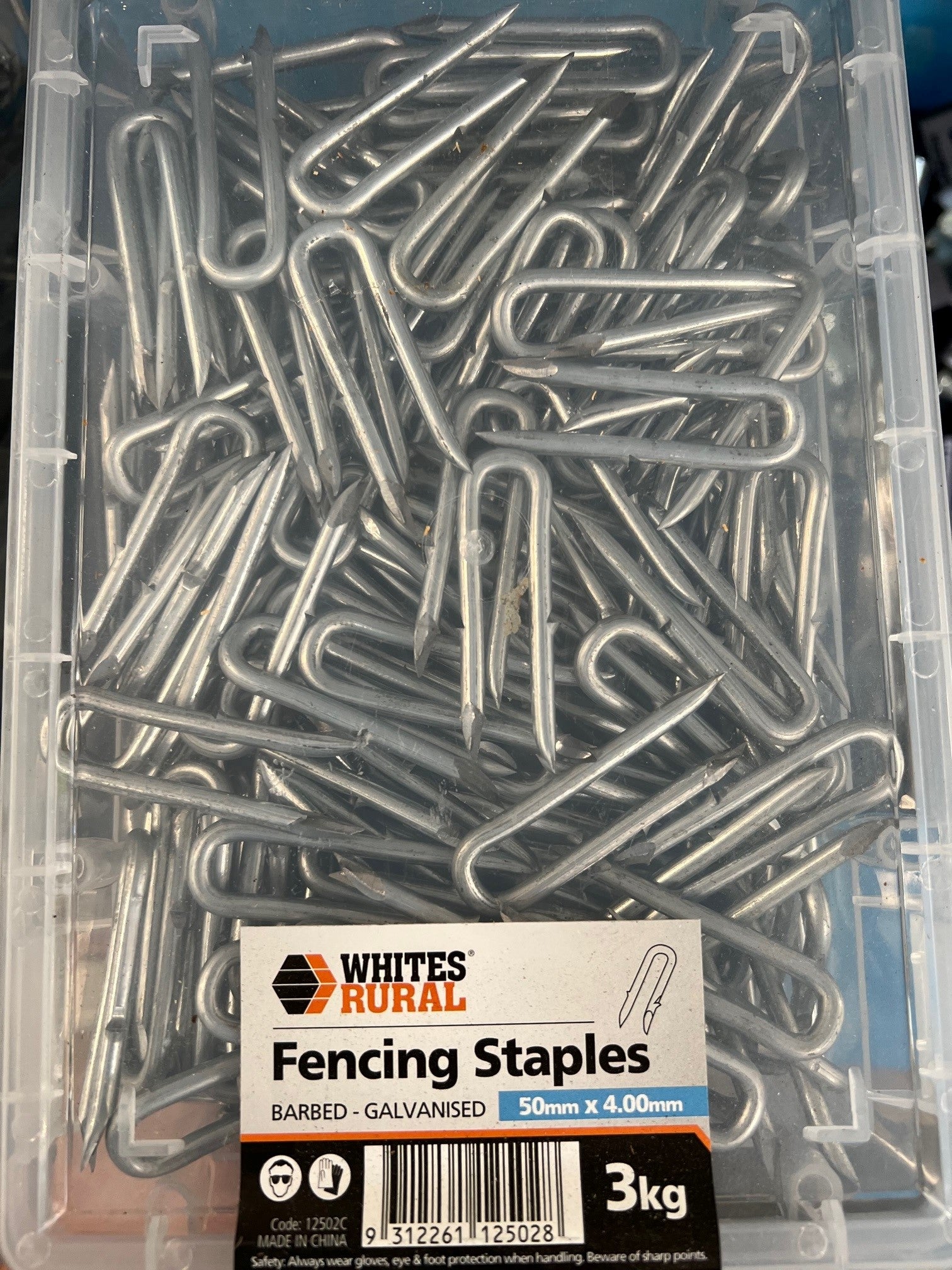 Whites Rural Fencing Staples - Barbed 50x4.0mm