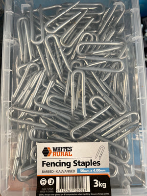 Whites Rural Fencing Staples - Barbed 50x4.0mm