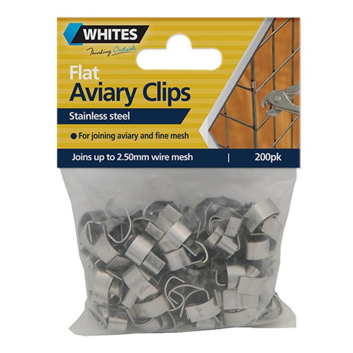 Jack Aviary Flat Clips Stainless Steel