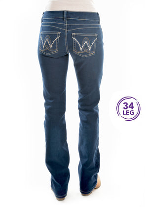 Wrangler Mid Rise Jean Carolina 34 Leg