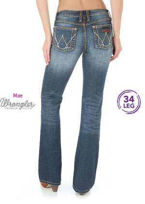 Wrangler Retro Mid Rise Boot Cut Jean - Mae