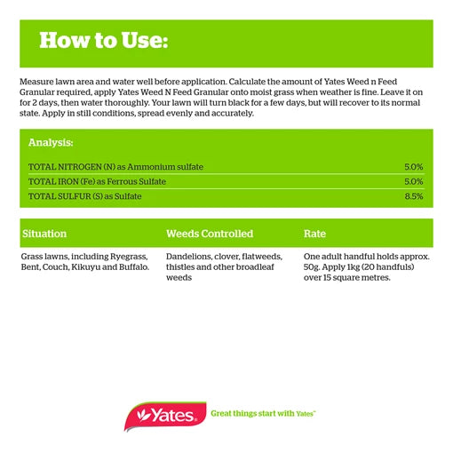 Yates Weed N Feed Granular Weed Killer