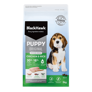 Black Hawk Puppy Medium Breed Chicken and Rice Dry Dog Food