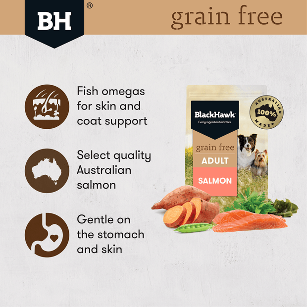Black Hawk Grain Free Adult Salmon Dry Dog Food