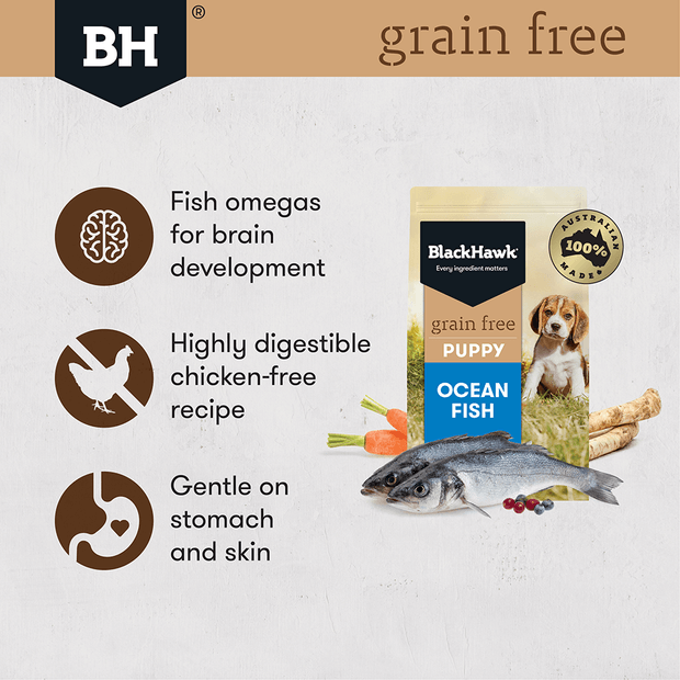 Black Hawk Grain Free Puppy Ocean Fish Dry Dog Food