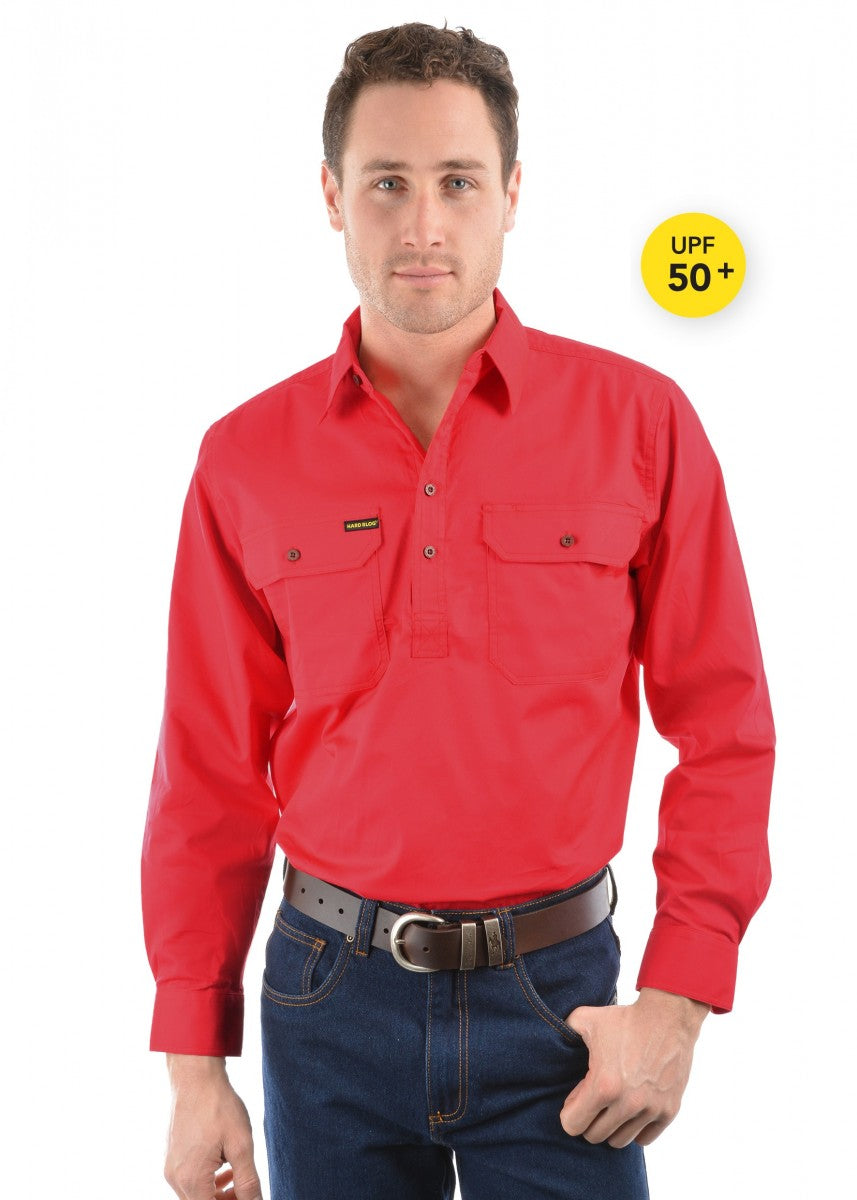 Hard Slog Half Placket Light Cotton Shirt