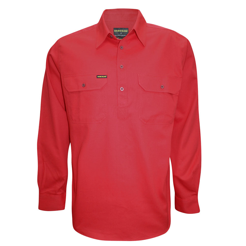 Hard Slog Half Placket Light Cotton Shirt