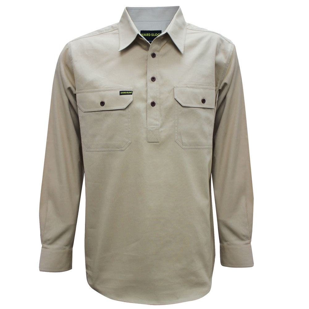 Hard Slog Half Placket Light Cotton Shirt