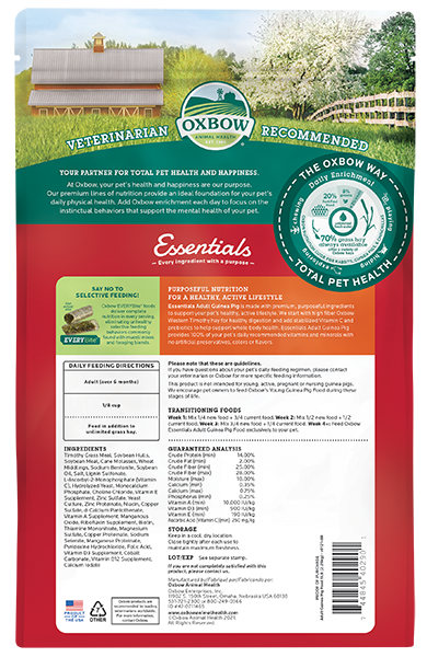 Oxbow clearance guinea pig