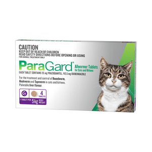 Paragard Allwormer for Cats 0-5kg 4pk