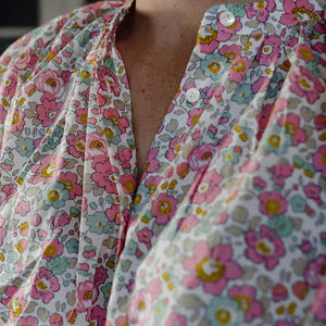 Betsy Pink Liberty of London 100% Cotton Blouse/Shirt
